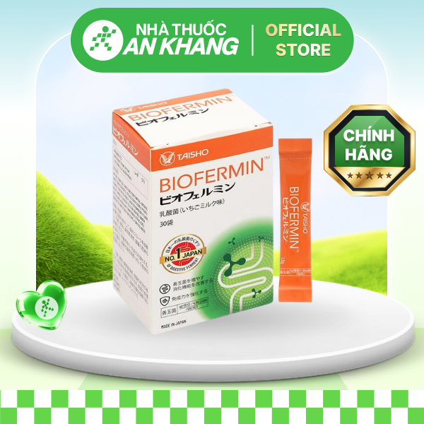 Men vi sinh Biofermin bổ sung lợi khuẩn, giảm rối loạn tiêu hóa hộp 30 gói x 1.5g [Nhà Thuốc An Khang - Chính Hãng 100%]