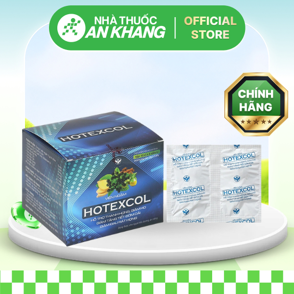 Viên ngậm Hotexcol hỗ trợ giảm ho, đau rát họng hộp 40 viên [Nhà Thuốc An Khang - Chính Hãng 100%]