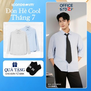 Áo Sơ Mi Nam ICONDENIM Tay Dài Urban Stripe Form Relaxed SMID0364