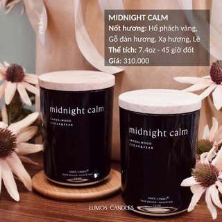 Nến Thơm Midnight Calm Quà Tặng Cao Cấp Hương TOBACO VANI Sang Trọng [Kèm Túi Thiệp] Cho Phòng Vừa Và Nhỏ