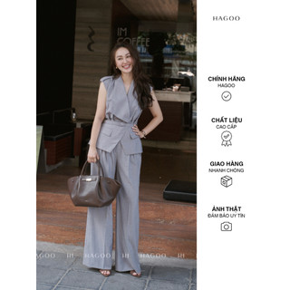 Áo tay chờm cổ liền đai eo HAGOO phong cách công sở hiện đại [A9083]
