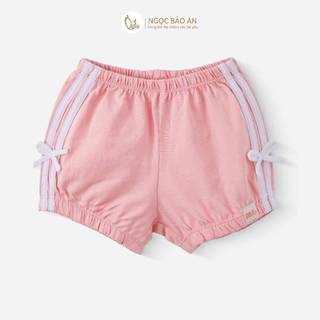 NBAN (6M-3Y) Bộ đồ sát nách bé gái màu hồng, set áo quần cotton mềm mát cho bé mặc hè-PINKGIRL