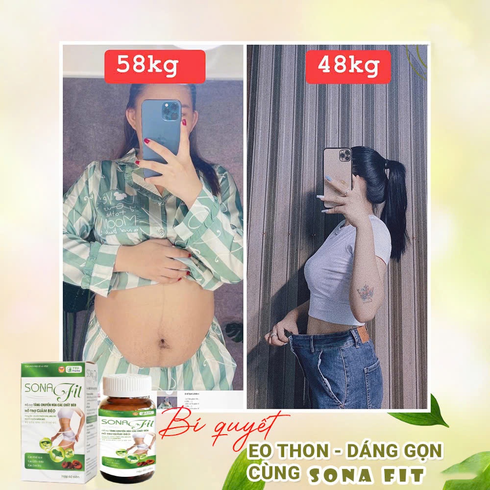 Giảm cân SONA FIT Hộp 60 Viên - Trà Giảm Cân Cấp Tốc Cho Người Cơ Địa Khó Giảm