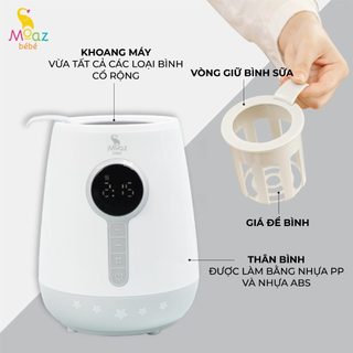 Máy Hâm Sữa Siêu Tốc Moaz Bébé MB – 021, Tính Năng Hâm Nóng Sữa Và Tiệt Trùng Bình Sữa, Hâm Nóng Siêu Tốc Từ 4-37 Độ C