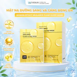 COMBO 2 Hộp Mặt Nạ Hỗ Trợ Dưỡng Sáng Và Căng Bóng Da Wonjin Effect Healance Flash Glow Mask 30g (30gx10)