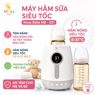 Máy Hâm Sữa Siêu Tốc Moaz Bébé MB – 021, Tính Năng Hâm Nóng Sữa Và Tiệt Trùng Bình Sữa, Hâm Nóng Siêu Tốc Từ 4-37 Độ C