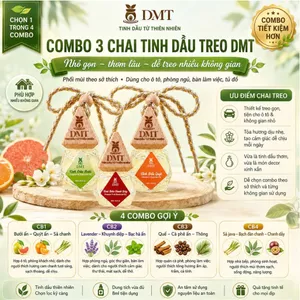 Combo 3 chai tinh dầu treo được ưa chuộng nhất DMT, tinh dầu treo sả chanh, Bưởi ấn, Quýt ấn khử mùi