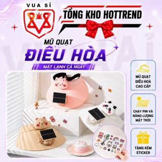 Mũ Chống Nắng Vành Rộng VUASI Có Quạt Mùa Hè Cho Mẹ Và Bé Chống Tia UV, Chạy Năng Lượng