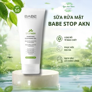[CÔNG TY] Sữa rửa mặt BABE Stop Akn Purifying Cleansing gel cho da dầu mụn
