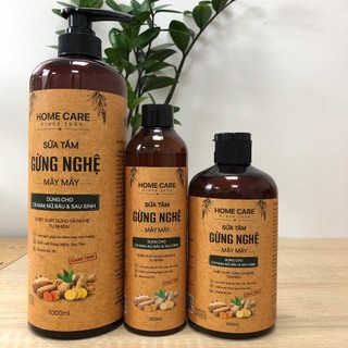 Sữa Tắm Gừng Nghệ Giữ Ấm Và Sáng Da, Bay Mụn Lưng, Ngực, Tay, Thuần Chay Chính Hãng Home Care 500ml