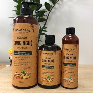 Sữa Tắm Gừng Nghệ Giữ Ấm Và Sáng Da, Bay Mụn Lưng, Ngực, Tay, Thuần Chay Chính Hãng Home Care 500ml