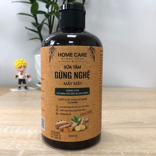 Sữa Tắm Gừng Nghệ Giữ Ấm Và Sáng Da, Bay Mụn Lưng, Ngực, Tay, Thuần Chay Chính Hãng Home Care 500ml