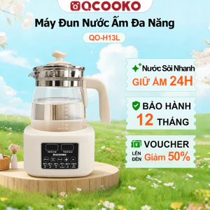 Ấm Đun Nước Pha Sữa Ấm Siêu Tốc Đa Năng Giữ Ấm 24h, Thủy Tinh Đun Sôi Nhanh Cho Mẹ Và Bé
