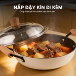 [ SVIP] Chảo gang tráng men thủ công La gourmet 24cm, chống dính tự nhiên an toàn sức khỏe — ảnh 6