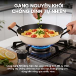 [ SVIP] Chảo gang tráng men thủ công La gourmet 24cm, chống dính tự nhiên an toàn sức khỏe — ảnh 2