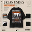 Áo Thun Unisex Oversize Urban Underground Local Brand, Áo Phông Streetwear In Lưng Form Rộng Nam Nữ