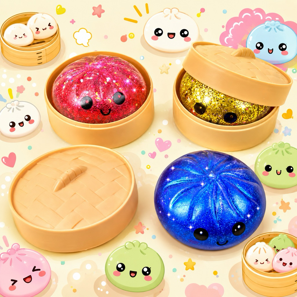 [Set 2 cái] Bánh Bao Squishy Siêu Mềm – Đồ Chơi Bóp Xả Stress Cực Đã-Quà Tặng Dễ Thương Hot Trend
