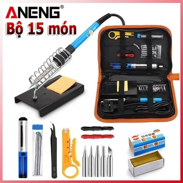 ANENG / SL104 / 15 món Mỏ hàn thiếc điều chỉnh nhiệt độ / mỏ hàn 60w 220v và phụ kiện hàn,thiếc hàn