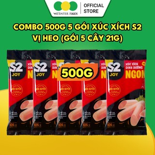 Combo 5 Gói 25 Cây Xúc Xích Tiệt Trùng S2 Vietinter Foods (Cây 21g)