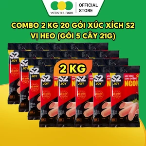 Combo 20 Gói 100 Cây Xúc Xích Tiệt Trùng S2 Vietinter Foods (Cây 21g)