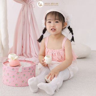 NBAN (6M-3Y) Bodychip bé gái màu hồng, body cotton mềm mát dễ thay tã bé mặc nhà đi chơi-PINKGIRL