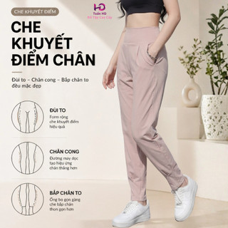 [J104] Quần jogger thể thao nữ Tuấn HD ống rộng chất Poly dày dặn, thoáng khí, tập gym chạy bộ