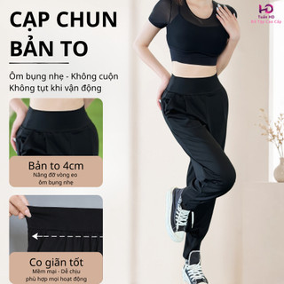 [J104] Quần jogger thể thao nữ Tuấn HD ống rộng chất Poly dày dặn, thoáng khí, tập gym chạy bộ