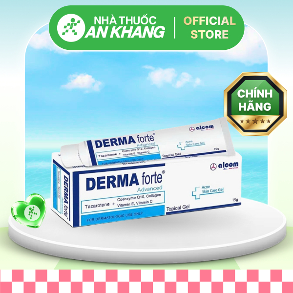 Gel Derma Forte Advanced ngừa mụn trứng cá, ngừa thâm, mờ sẹo, dưỡng da tuýp 15g [Nhà Thuốc An Khang - Chính Hãng 100%]