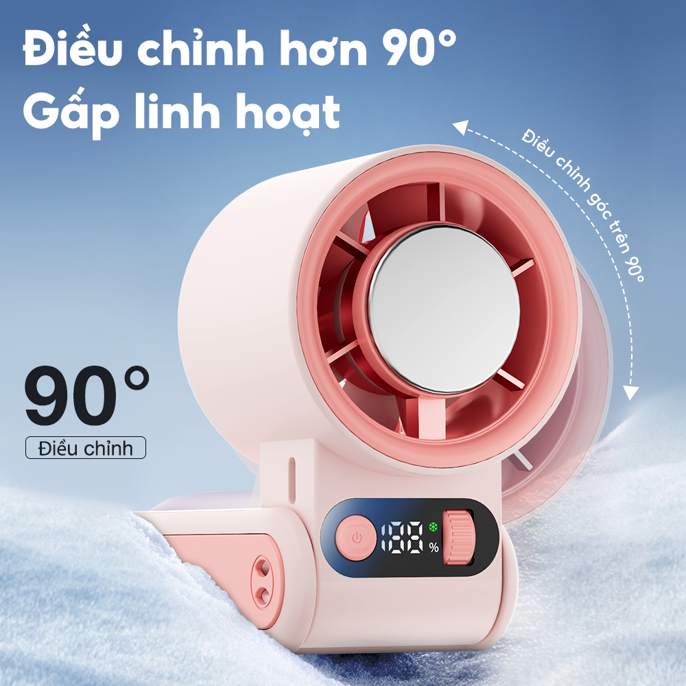 JAMAY Quạt Cầm Tay Mini, turbo 199 Tốc Độ Gió Siêu Mạnh, Pin lớn, Quạt Sò Lạnh, Gập Gọn 135 Độ, Tặng dây đeo F16 D | BigBuy360 - bigbuy360.vn