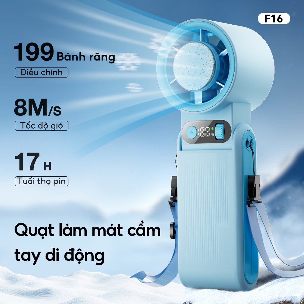 JAMAY Quạt Cầm Tay Mini, turbo 199 Tốc Độ Gió Siêu Mạnh, Pin lớn, Quạt Sò Lạnh, Gập Gọn 135 Độ, Tặng dây đeo F16 D | BigBuy360 - bigbuy360.vn