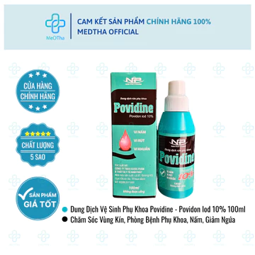 Dung Dịch Vệ Sinh Phụ Khoa Povidine - Chăm Sóc Vùng Kín, Phòng Bệnh Phụ Khoa, Nấm, Giảm Ngứa 100ml