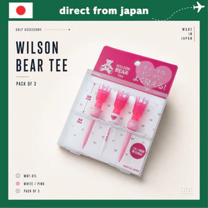 Wilson Bear WBT-01L Bộ 3 Tee Golf Powercoil Phát Quang Màu Trắng/Hồng