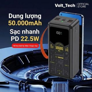 Sạc Dự Phòng 50.000mah Kozmo KM05 Có Đèn Pin, Màn Hình Hiển Thị % Pin, Sạc 5-6 Lần Cho IP 14promax