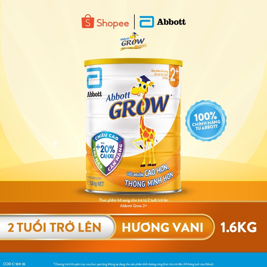 Sữa bột Abbott Grow 2+ loại 1.6kg