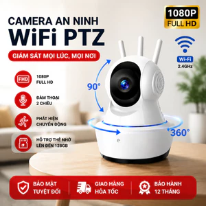Camera V99AI Q5pro giám sát wifi 3 ăng ten 1080P xoay 360 độ phát hiện chuyển động nhìn đêm gia đình