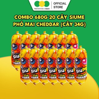 Combo 20 Cây Xúc Xích Siume Nhân Phô Mai Cheddar Vietinter Foods (Cây 34g)