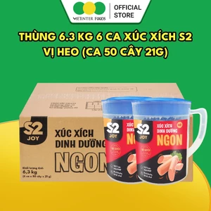 Thùng 6 Ca Xúc Xích Tiệt Trùng S2 Vietinter Foods (Ca 50 Cây, Cây 21g)