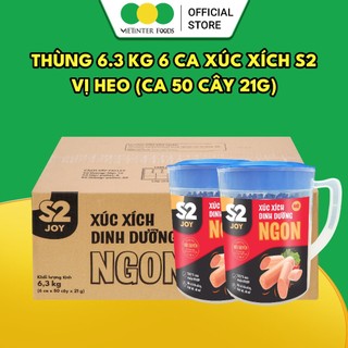 Thùng 6 Ca Xúc Xích Tiệt Trùng S2 Vietinter Foods (Ca 50 Cây, Cây 21g)