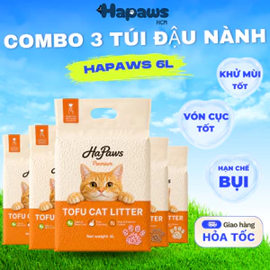 Cát Đậu Nành Vệ Sinh Cho Mèo Hapaws Vón Cục Siêu Nhanh, Không Bụi, Khử Mùi Cực Tốt
