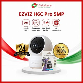 Camera EZVIZ H6C Pro 3MP quay quét báo động thông minh trong nhà, đàm thoại 2 chiều, có cổng LAN