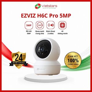 Camera EZVIZ H6C Pro 3MP quay quét báo động thông minh trong nhà, đàm thoại 2 chiều, có cổng LAN