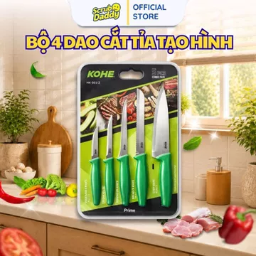 Combo 5 Dao Nhà Bếp KOHE – Dao rau củ, dao róc xương, dao steak, dao cắt bánh, dao bếp - HK-501