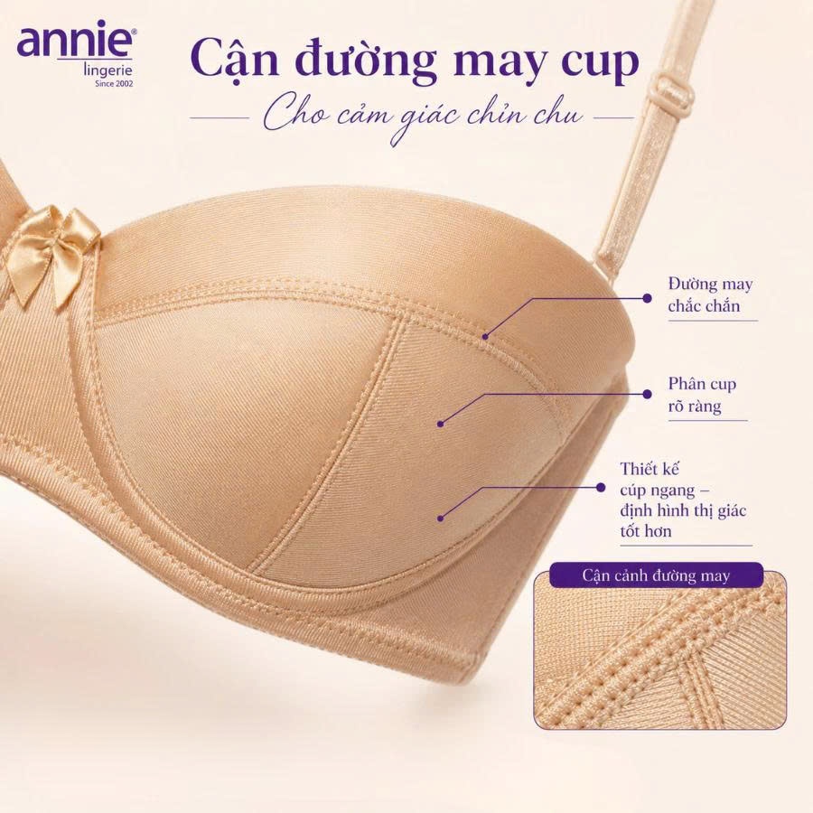[Tăng 1 size] Áo Lót Nữ annie lingerie BRA8149 Có Gọng Nâng Đẩy Đệm Mỏng, Bra Áo Ngực Tạo Khe Quyến Rũ Chống Há Quả