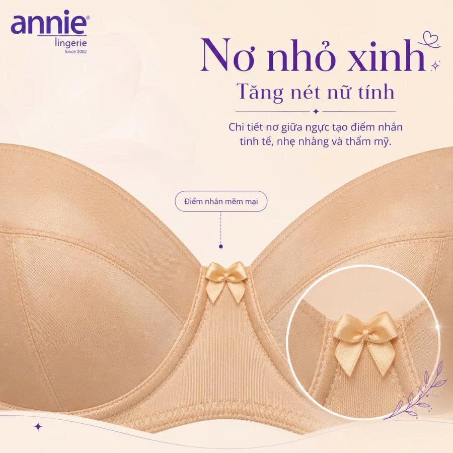 [Tăng 1 size] Áo Lót Nữ annie lingerie BRA8149 Có Gọng Nâng Đẩy Đệm Mỏng, Bra Áo Ngực Tạo Khe Quyến Rũ Chống Há Quả
