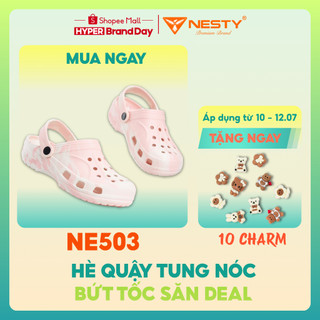 [NE503] [Tặng Charm] Dép Sục NESTY Màu Hồng Loang Êm Nhẹ, Chống Trơn Trượt ( KO1 )