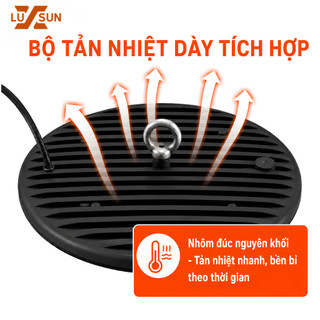 Đèn LED Nhà Xưởng UFO LUXSUN Màu Đen 100W 150W 200W 300W Siêu Sáng Chiếu Kho Xưởng Nhà Máy Bảo Hành 12 Tháng