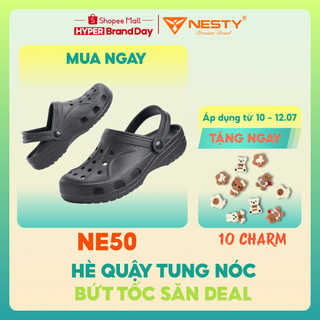 [NE50] [Tặng Charm] Dép Sục NESTY Không Thấm Nước, Nhẹ, Êm Chân 3cm Full Size Gia Đình ( KO1 )