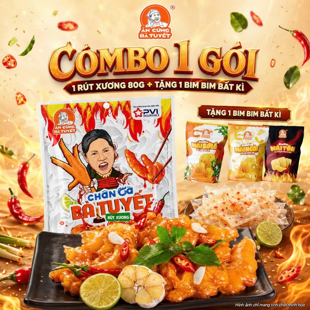 Chân gà khổng lồ 80g – Ăn Cùng Bà Tuyết
