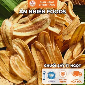 Chuối Sấy Ít Ngọt, Giòn Rụm, Ngọt Tự Nhiên, Đồ Ăn Vặt An Nhiên Foods
