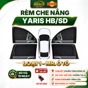 Rèm Che Nắng Xe Toyota Yaris Loại 1 Mr.OTO. Bảo Hành 24 tháng. Cam Kết Chuẩn Khít Theo Xe